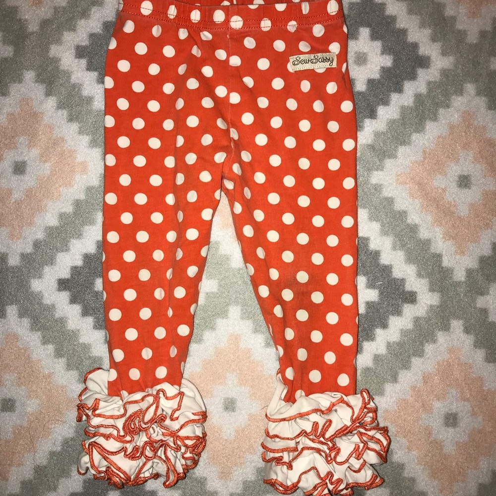Sew Sassy Orange and White polka dot icings